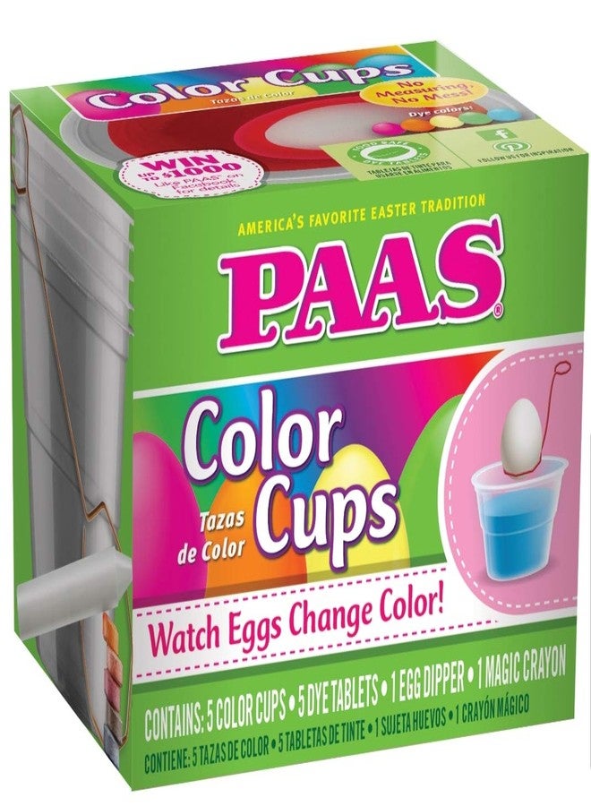 Paas Clear Color Cups 2 Pack with Egg Dipper and Magic Crayon. - Image 2